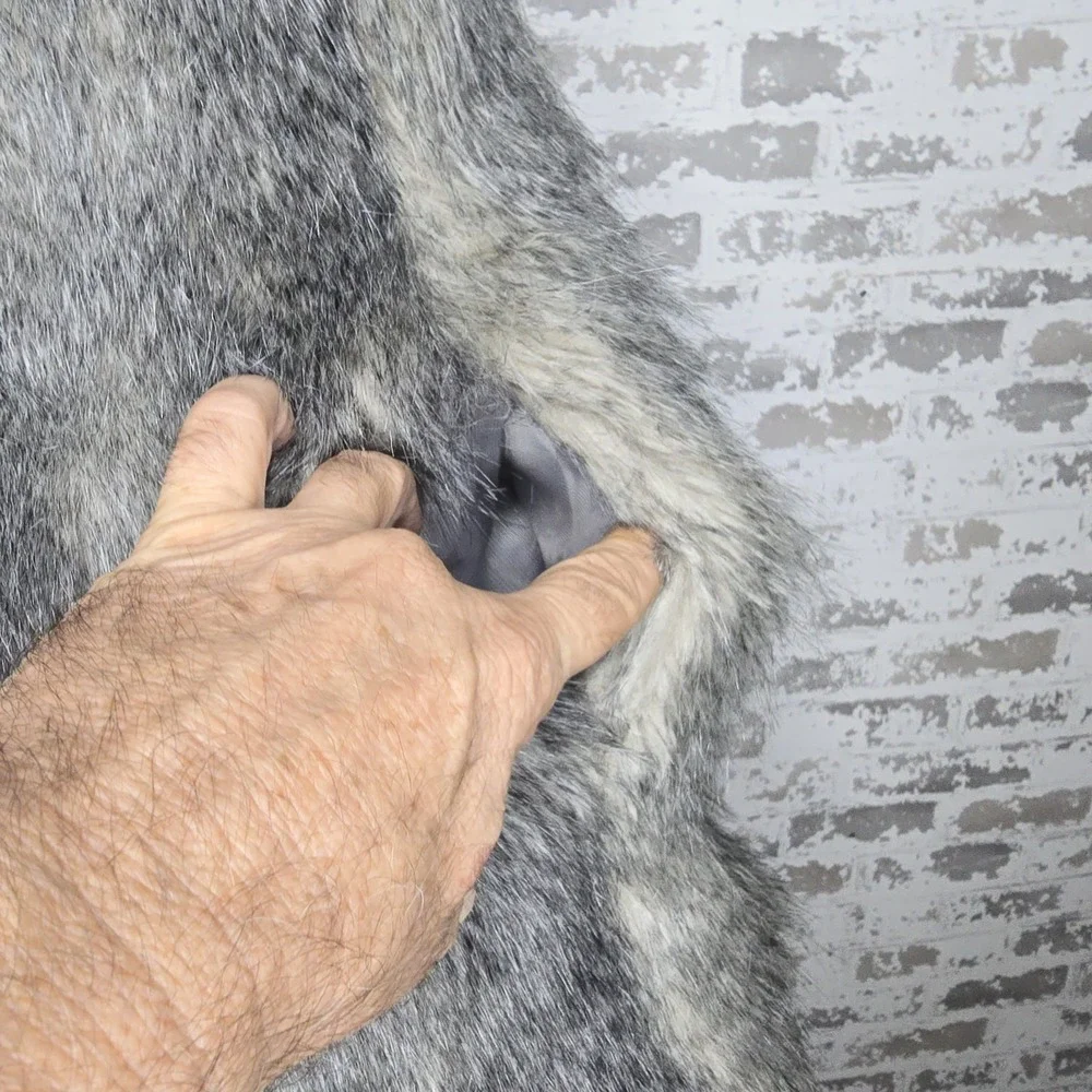 Banana‎ Republic Faux Fur Vest Coat Jacket Womens Medium Sleeveless Lined Boho